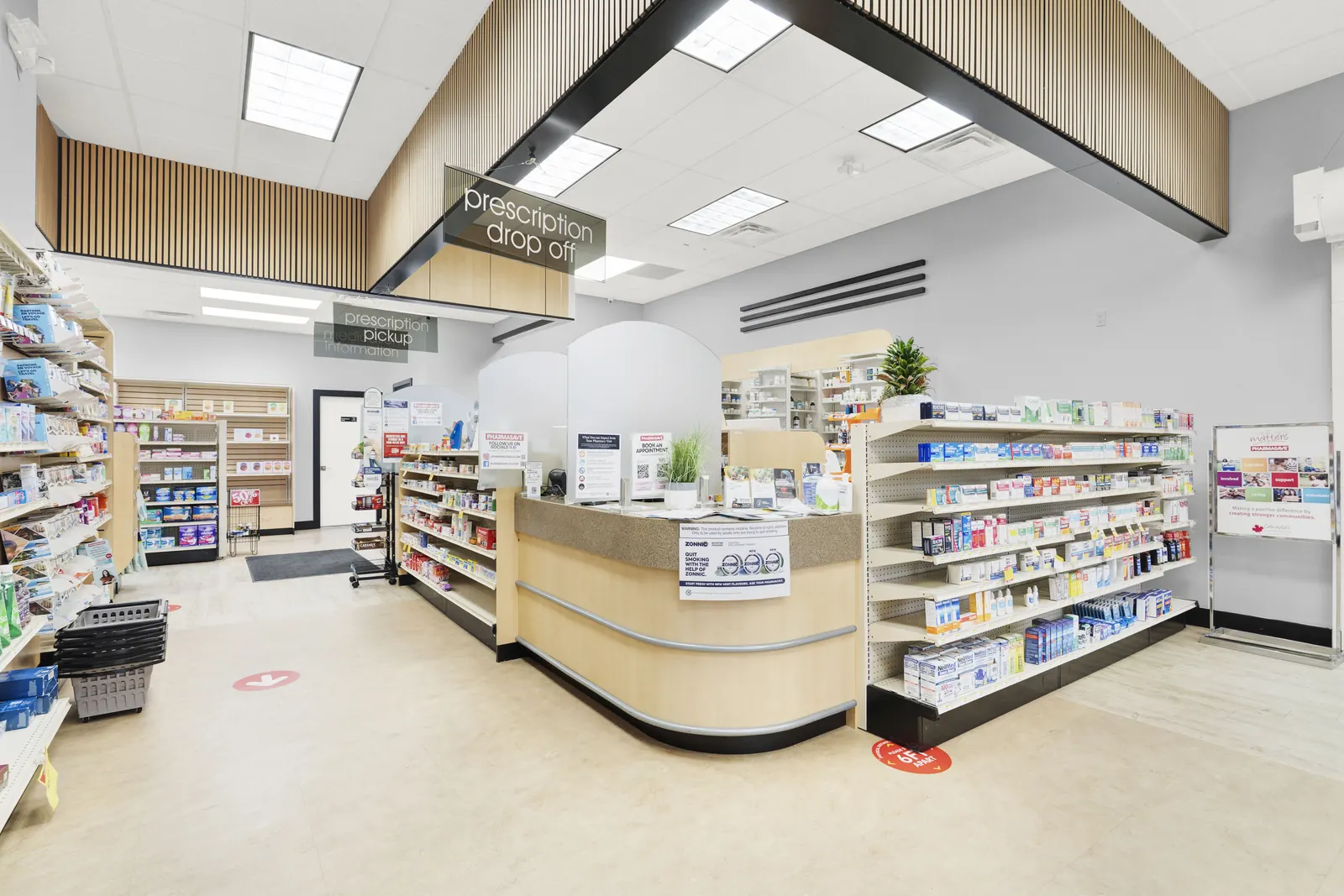 Pharmasave prescription counter next door