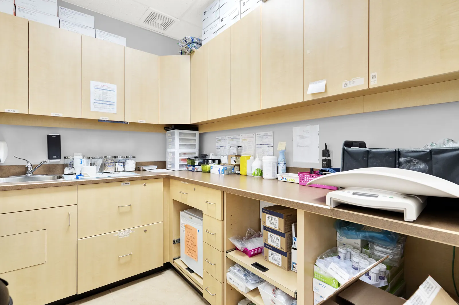 Treatment and supply room
